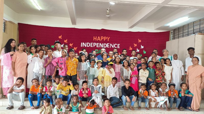 Volunteer with child